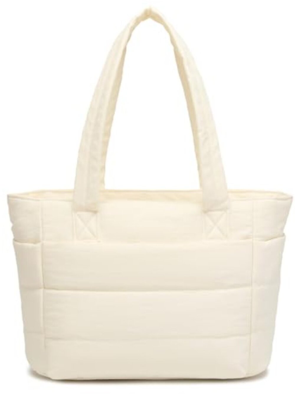 Puffer Tote Bag Puffy Nylon Work Handbag Travel Shoulder Carry On Laptop